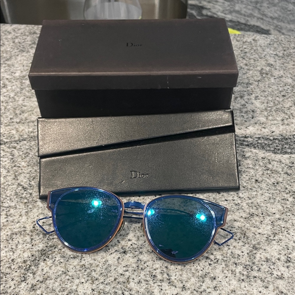 Dior Reflective Blue Sunglasses